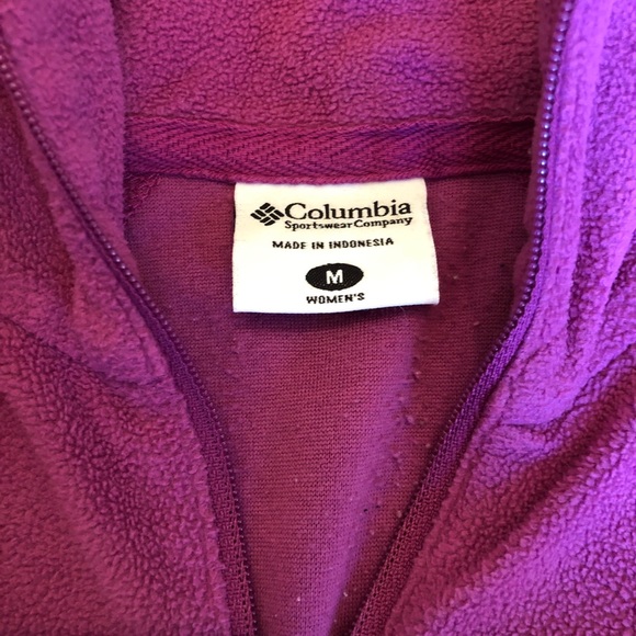 Columbia half zip purple sweater medium - Picture 3 of 9